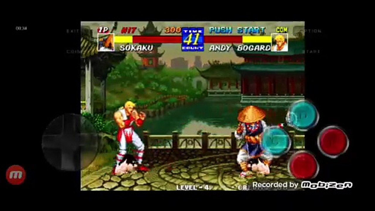 Fatal Fury 3 Sokaku Mochizuki vs Andy Bogard fala de vitória do Andy Bogard em português Br