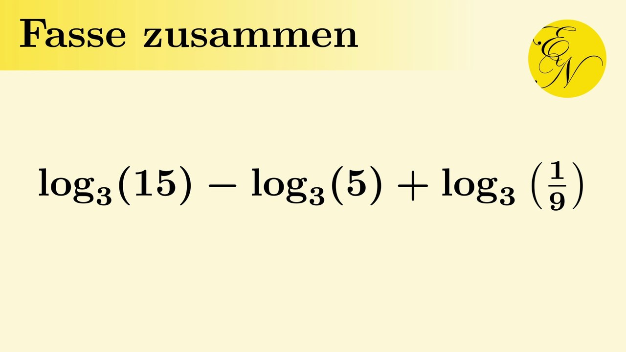 Logarithmen zusammenfassen
