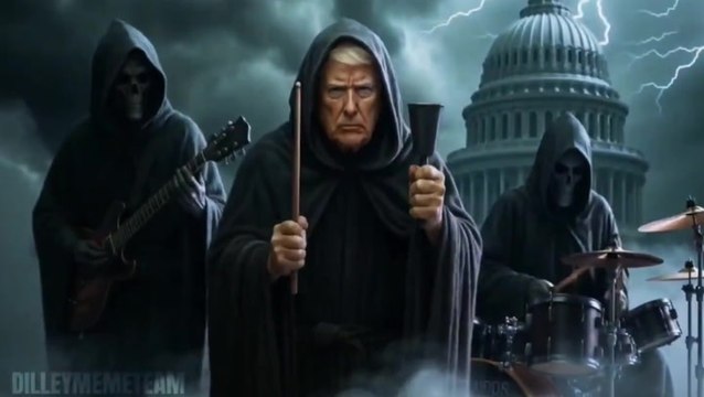 Donald Trump stars in new grim-reaper themed AI generated music video