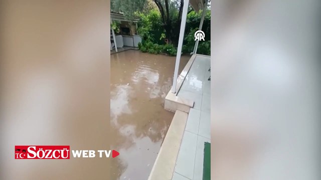 Edremit Körfezi'nde sağanak etkili oldu