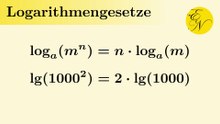 Logarithmengesetze mit Beispielen