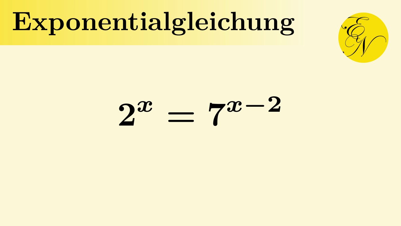 Exponentialgleichung einfacher Form
