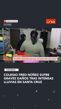 Colegio Fred Núñez sufre graves daños tras intensas lluvias en Santa Cruz