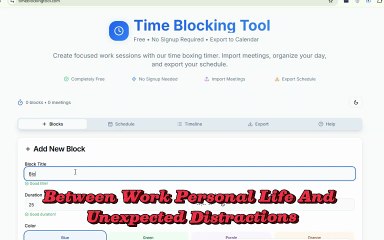 Time Blocking Planner online
