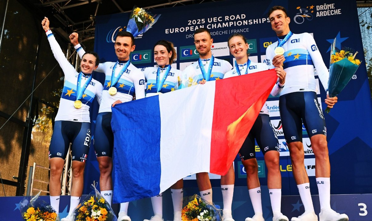 Cyclisme - Championnats d'Europe UEC Drôme-Ardèche 2025 - Le résumé du relais mixte Elites... la France en Or et championne d'Europe !