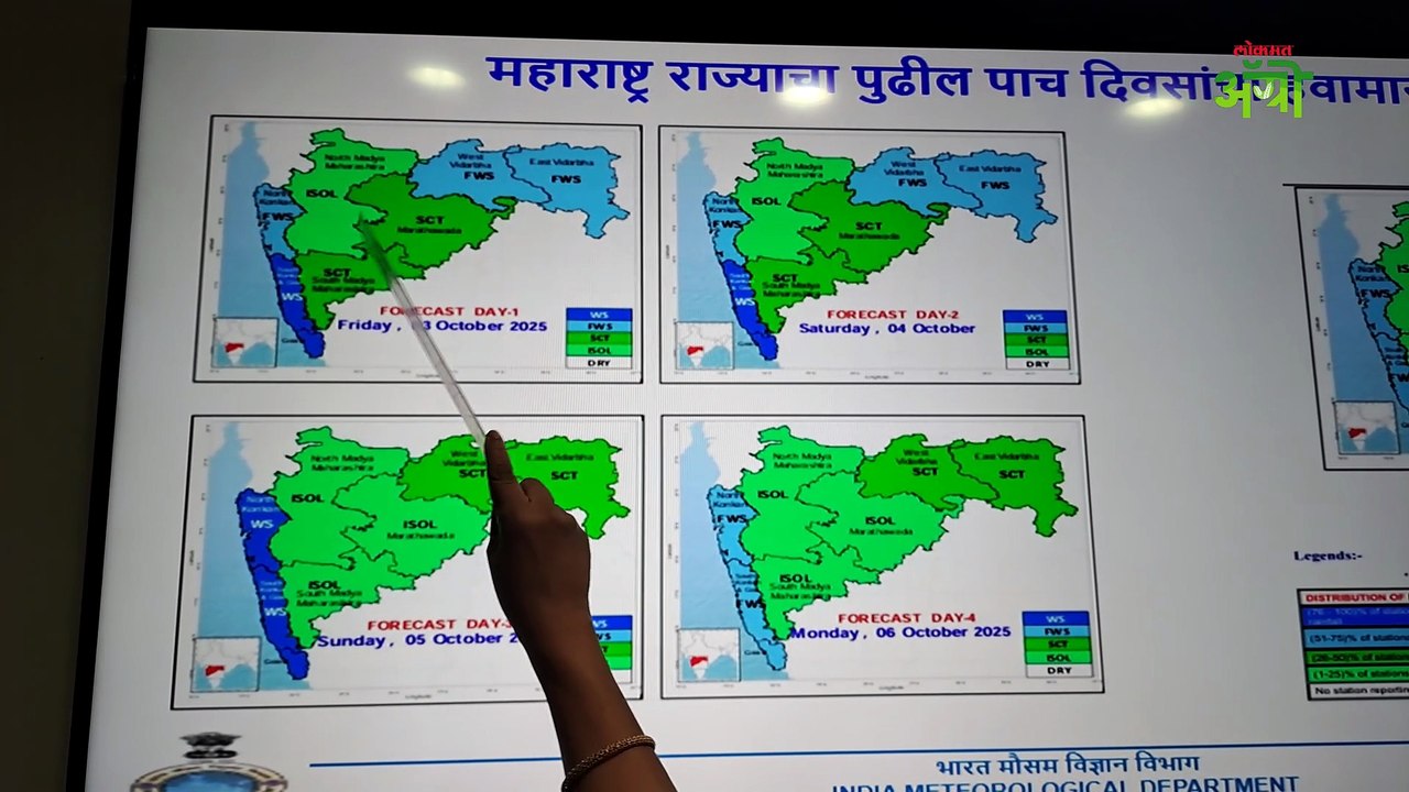 राज्यात पुढील पाच दिवसात कुठे, किती पडणार पाऊस?