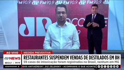 Restaurantes de BH suspendem vendas de destilados