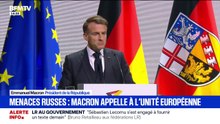 Face aux menaces russes, Emmanuel Macron appelle à "l'unité européenne"