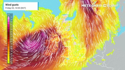 Storm Amy bringing a weather bomb to the UK this afternoon