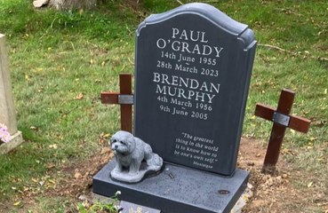 Paul O'Grady's grave has a headstone - two and a half years after he passed away