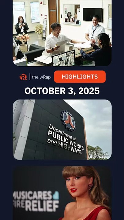 Today’s headlines: Discayas & Zaldy Co, flood control, Taylor Swift | The wRap | October 3, 2025