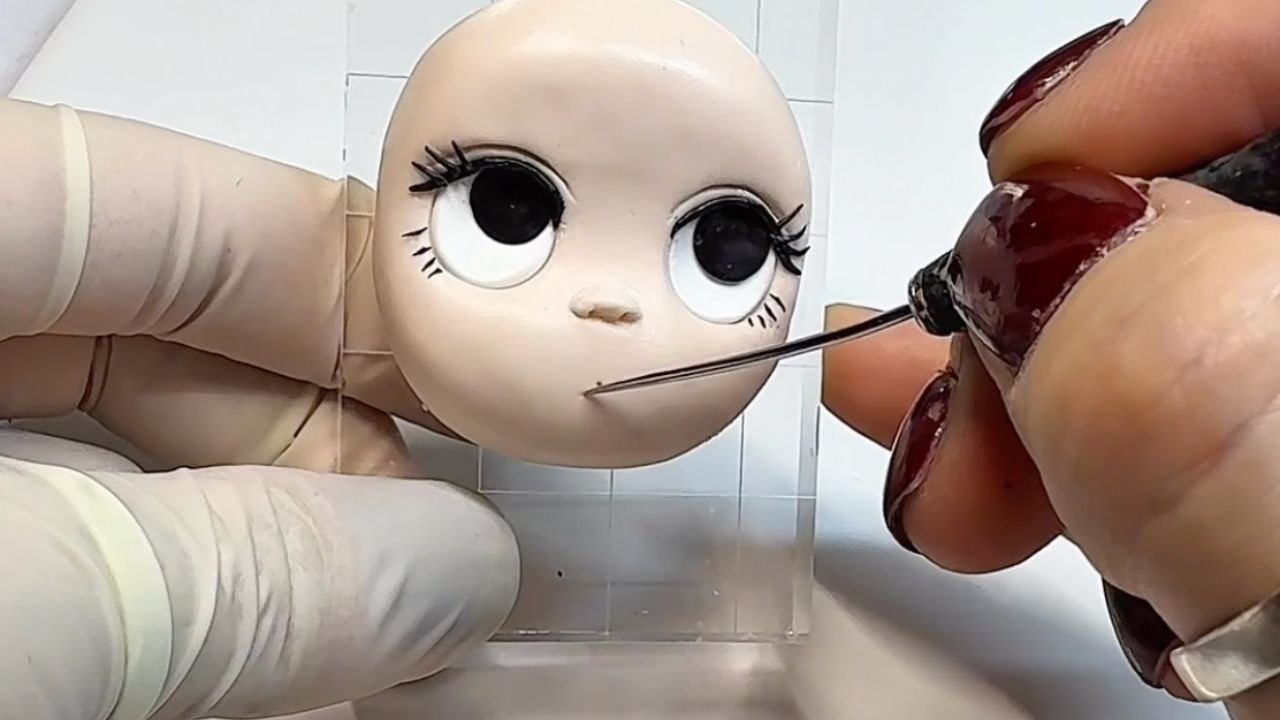 Behind-the-scene journey of sculpting a framed polymer clay doll portrait
