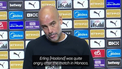 Guardiola backs Haaland's angry reaction to Monaco draw