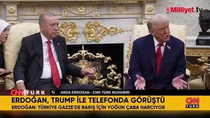 SON DAKİKA! Cumhurbaşkanı Erdoğan, ABD Başkanı Trump ile görüştü! Gündem: Gazze
