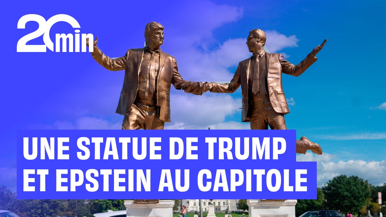 Etats-Unis : Une statue de Trump tenant la main d’Epstein réapparaît au Capitole