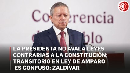 La presidenta no avala leyes contrarias a la Constitución; transitorio en ley de amparo es confuso: Zaldívar