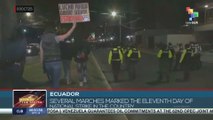 Ecuador, several marches marked the eleventh day of National Strike in the country