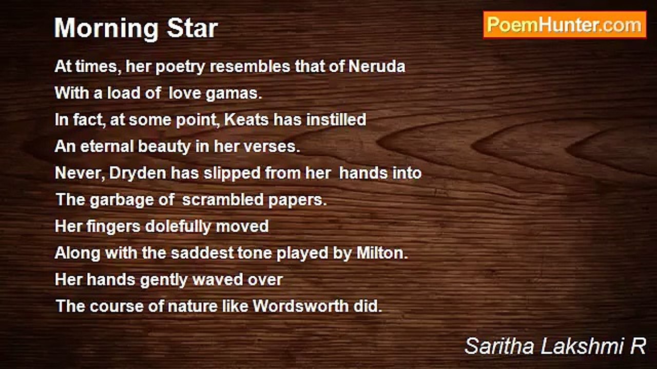 Saritha Lakshmi R - Morning Star