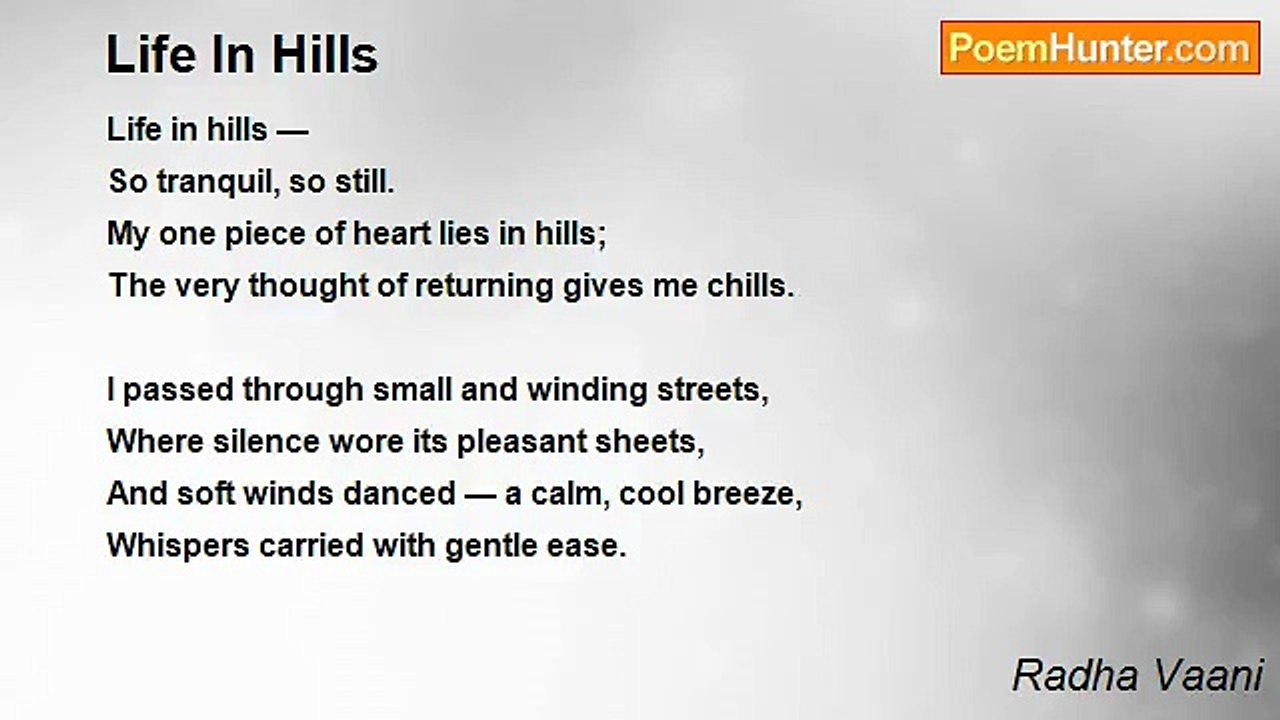 Radha Vaani - Life In Hills