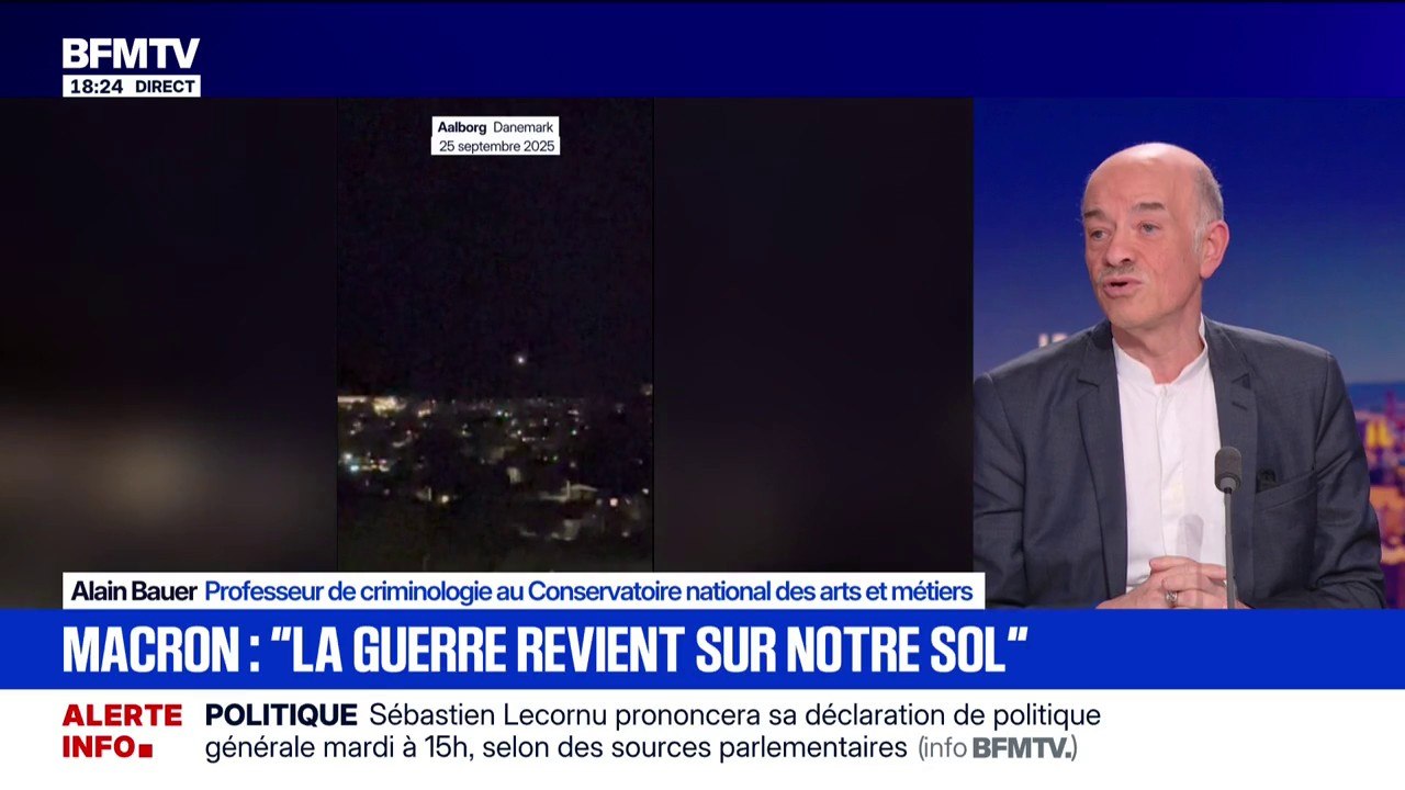 Drones suspects dans le ciel européen: Alain Bauer, professeur de criminologie, explique que "la question des drones n'est pas une question nouvelle"