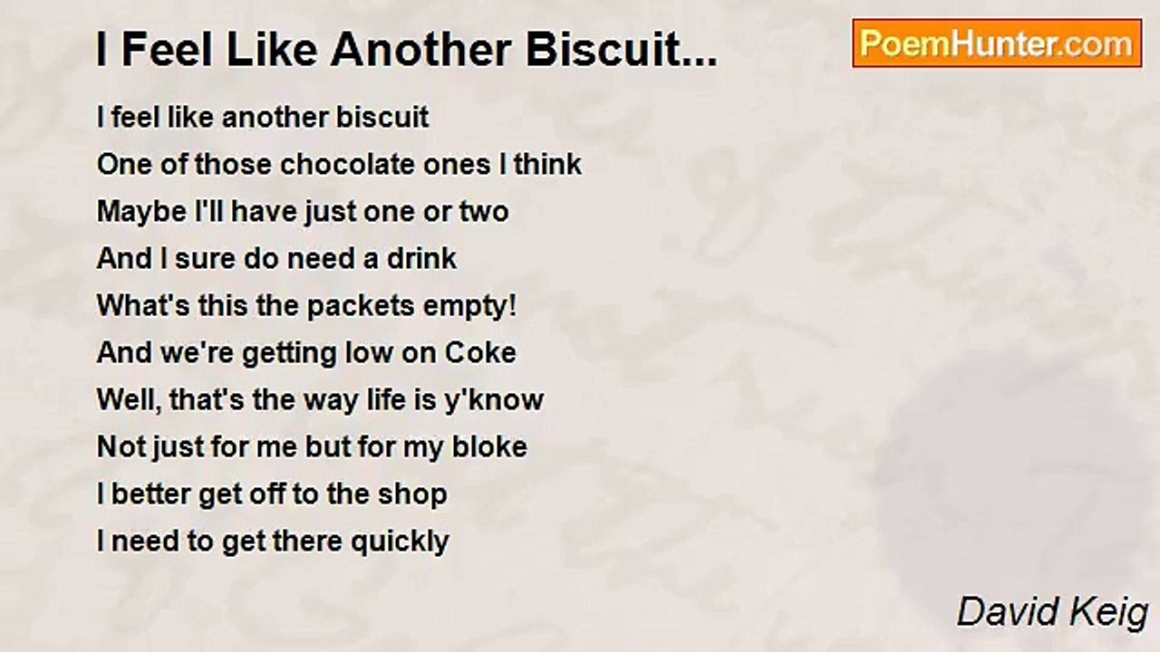 David Keig - I Feel Like Another Biscuit...
