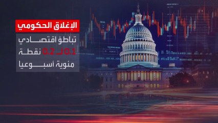 التباطؤ الاقتصادي في الولايات المتحدة قد يصل لـ0.2% بسبب الإغلاق الحكومي