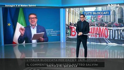 Flotilla, Salvini: "Sciopero illegittimo. Landini lo organizza? Paghi lui"