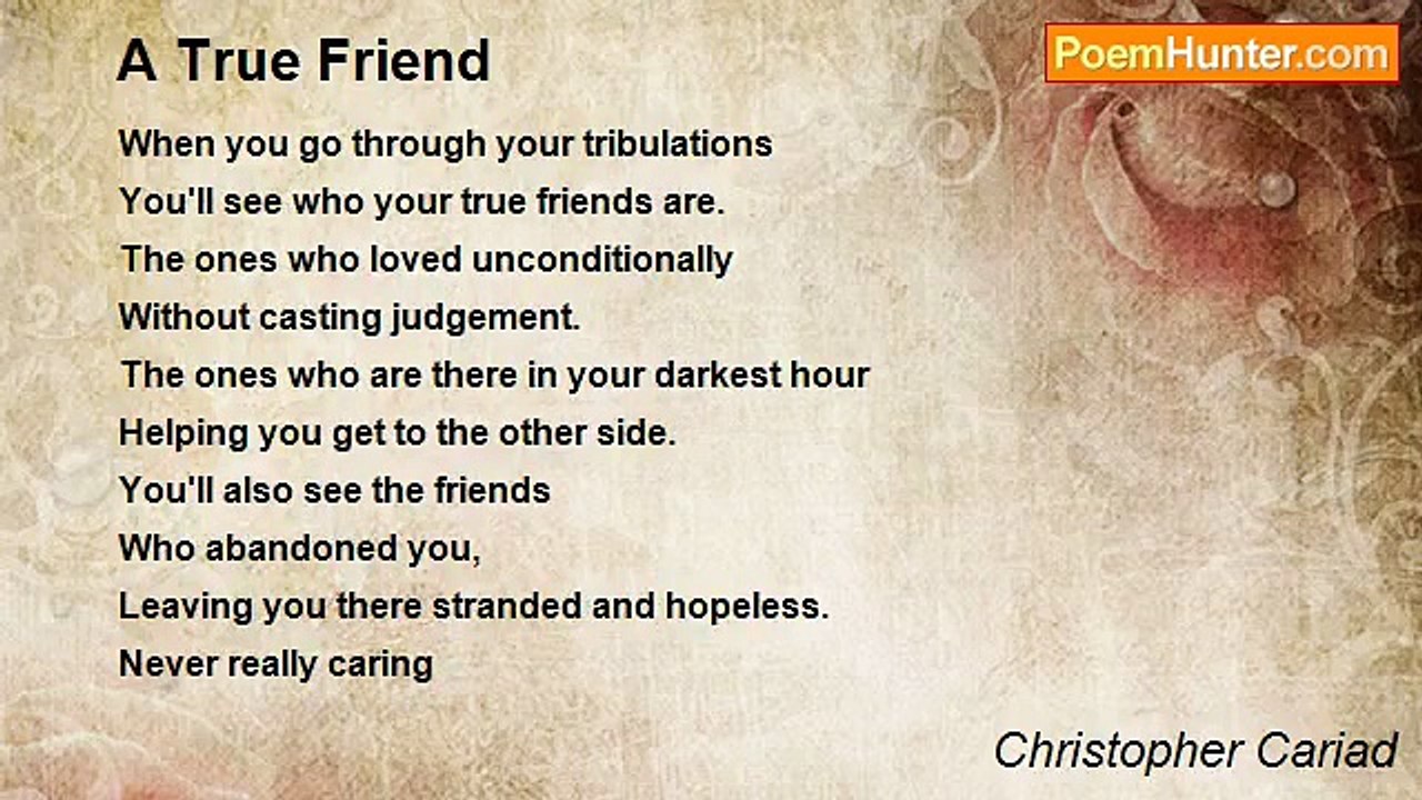 Christopher Cariad - A True Friend