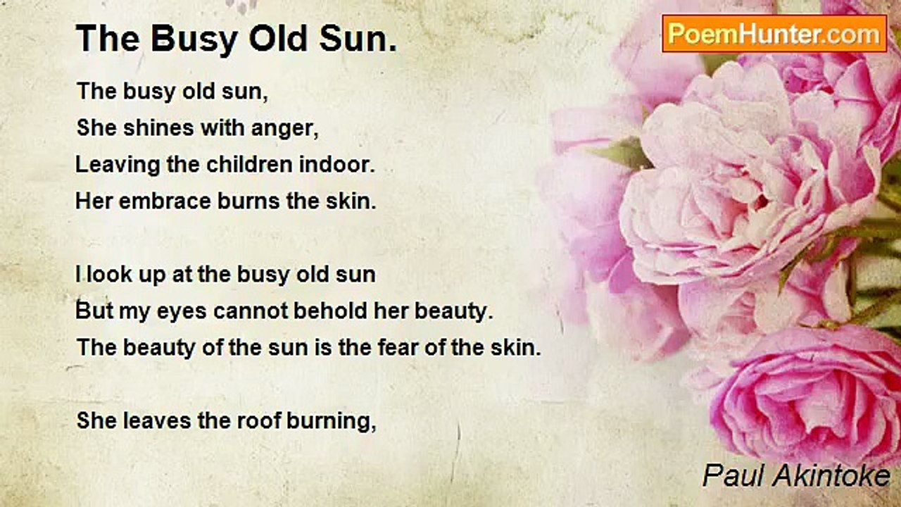 Paul Akintoke - The Busy Old Sun.
