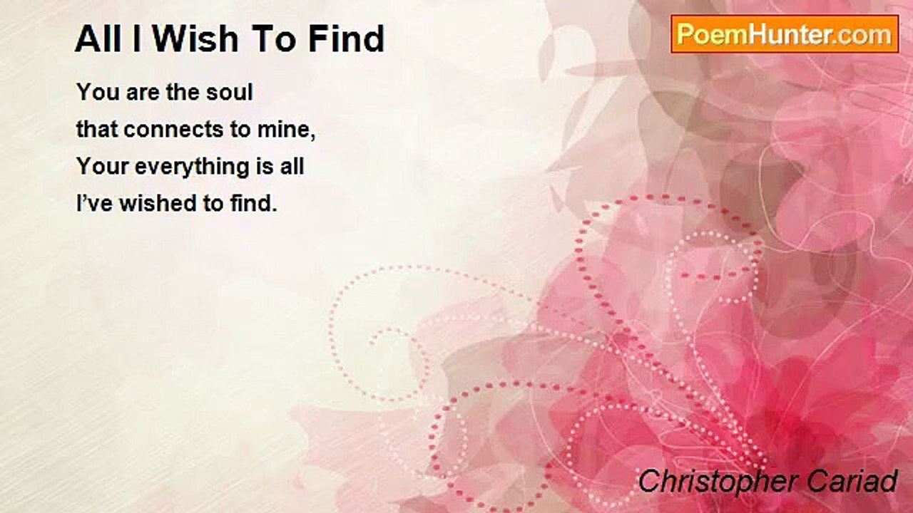 Christopher Cariad - All I Wish To Find