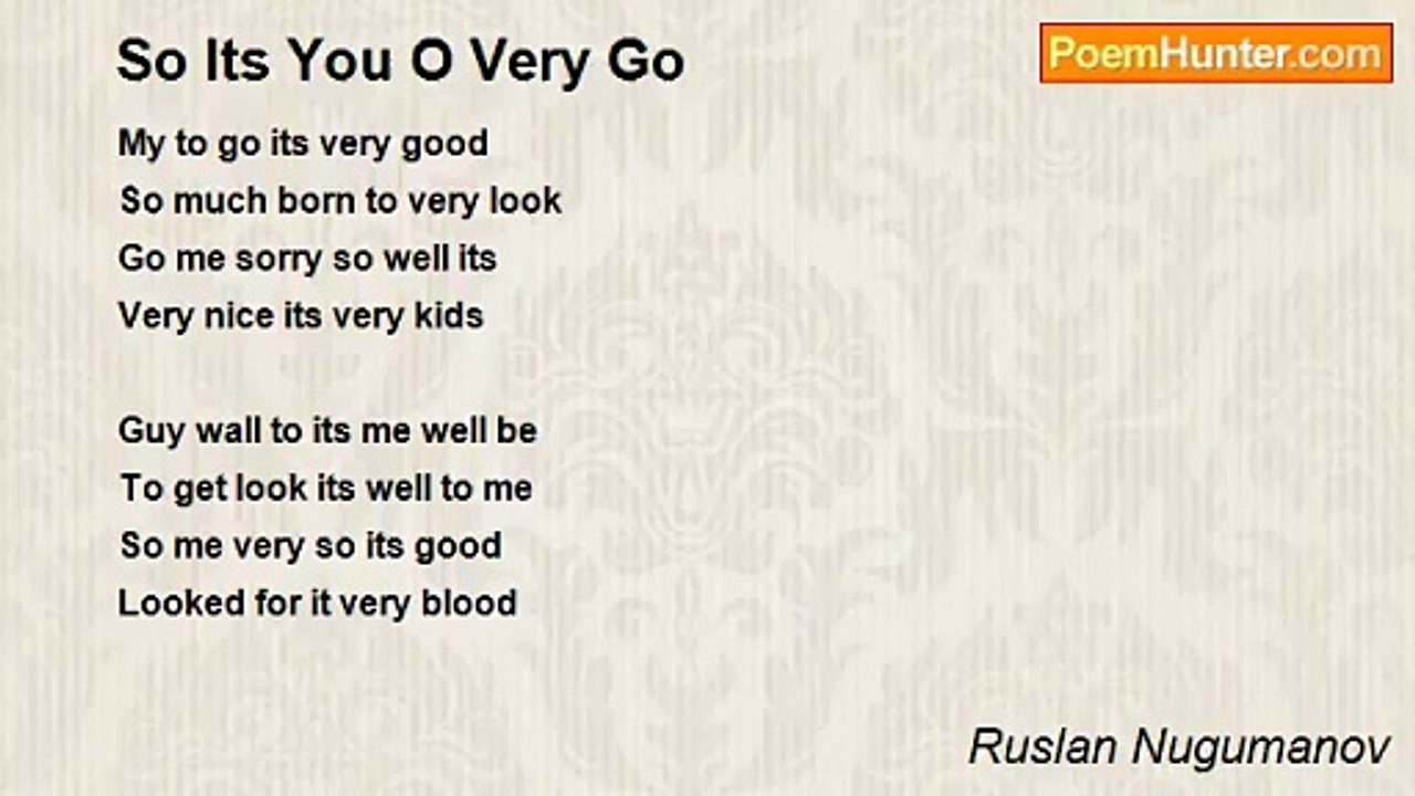 Ruslan Nugumanov - So Its You O Very Go