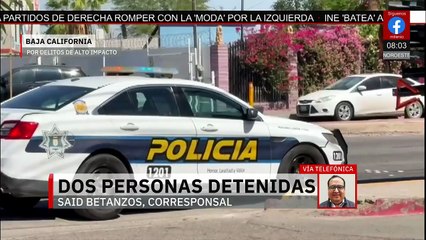 Detienen a dos policías municipales en Mexicali; uno logra escapar