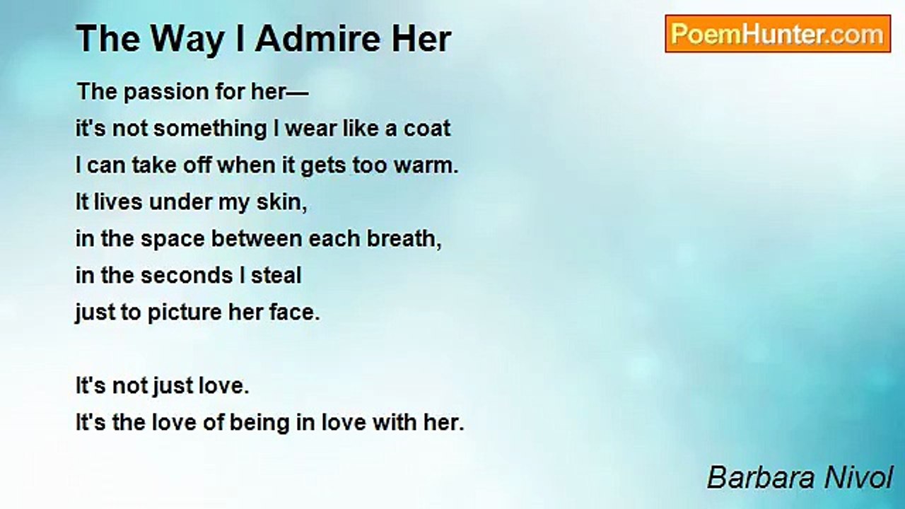 Barbara Nivol - The Way I Admire Her