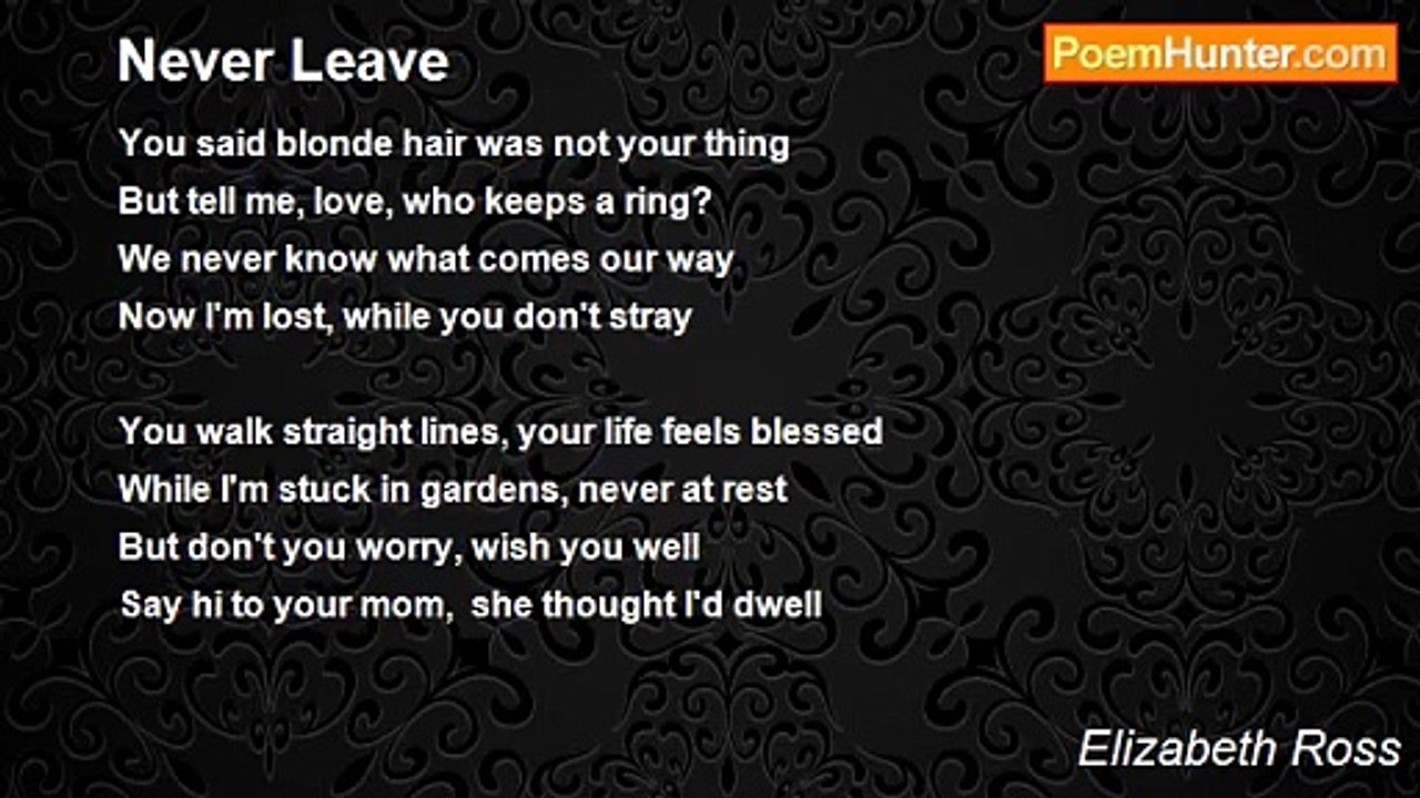 Elizabeth Ross - Never Leave