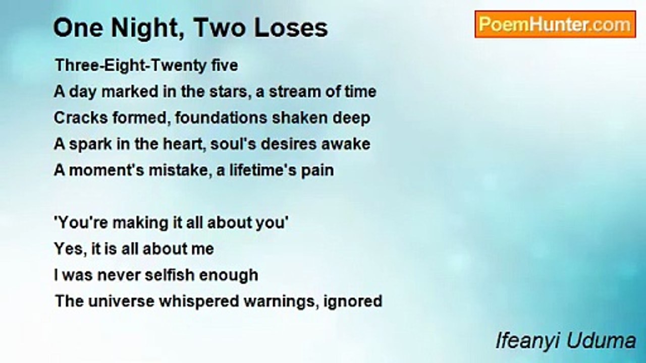 Ifeanyi Uduma - One Night, Two Loses