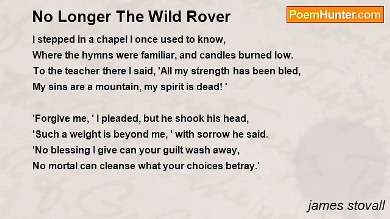 james stovall - No Longer The Wild Rover