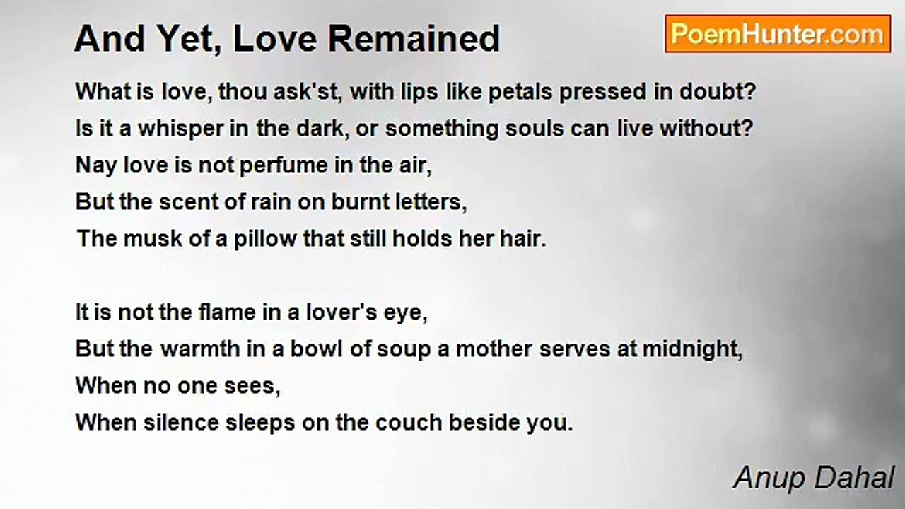 Anup Dahal - And Yet, Love Remained