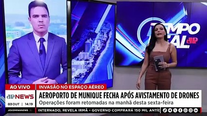 Aeroporto de Munique suspende operações após invasão de drones na Alemanha | TEMPO REAL