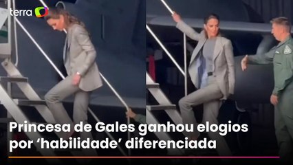 Kate Middleton é flagrada descendo escada de jeito inusitado e viraliza nas redes