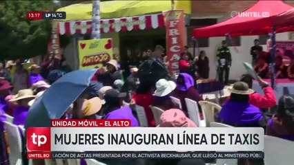 Mujeres víctimas de violencia inauguran línea de taxis en El Alto; choferes rechazan y provocan incidentes