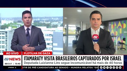 Itamaraty visita Luizianne Lins e brasileiros detidos por Israel | TEMPO REAL