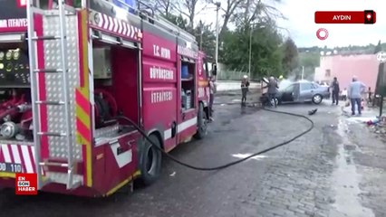 Aydın'da sıvı oksijen tankı dolumu sırasında yangın çıktı