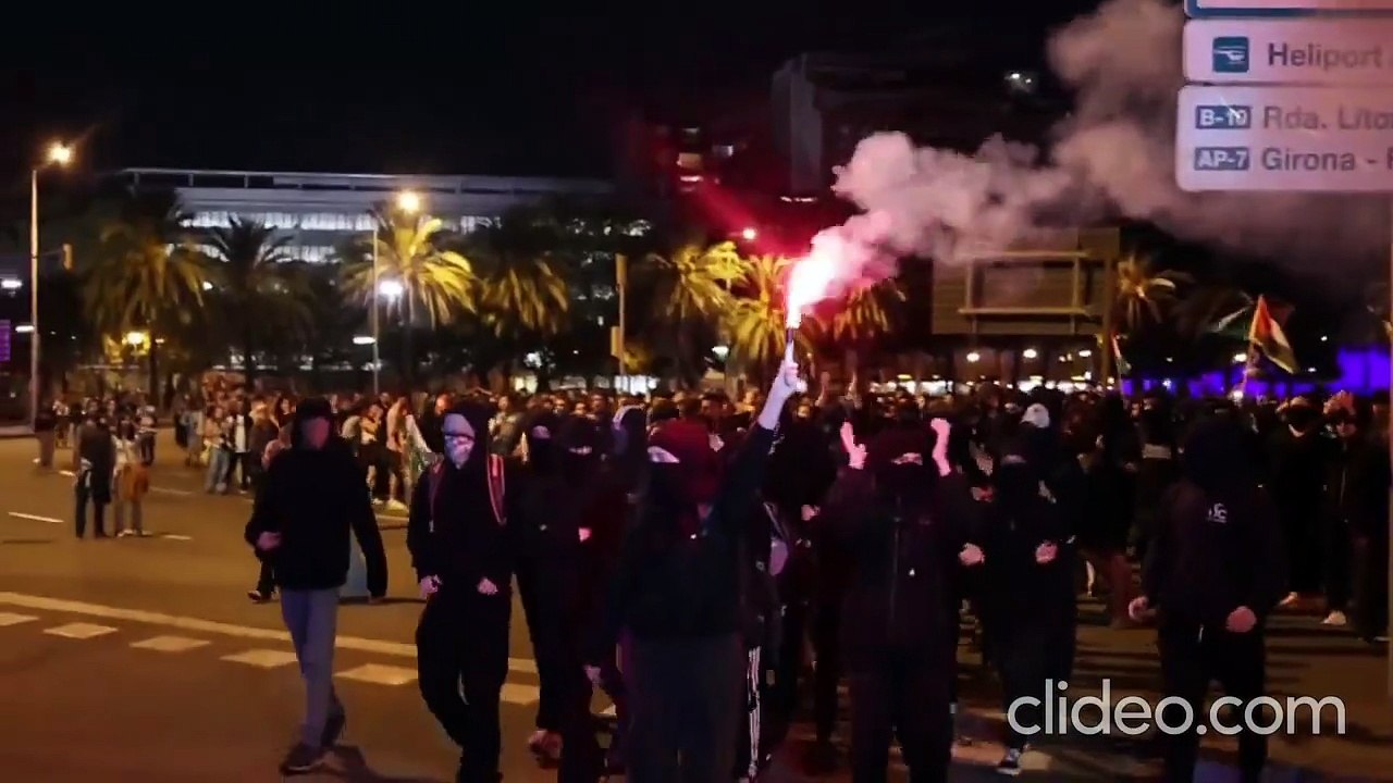 Tensión por Palestina en Barcelona