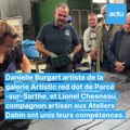Sablé : une artiste peintre et un artisan pour une performance à quatre mains