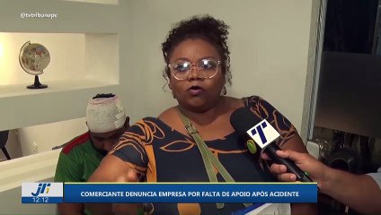 Comerciante denuncia empresa por falta de apoio após acidente