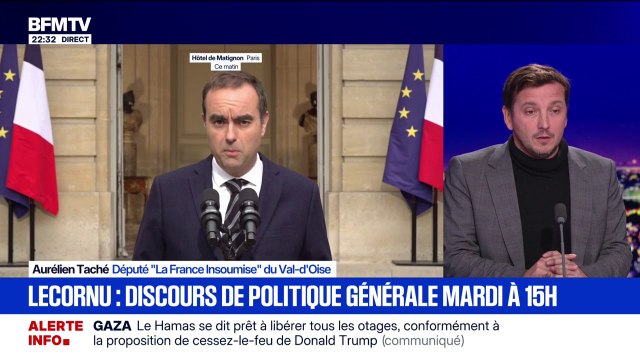 Gouverner sans le 49.3: pour Aurélien Taché, député (LFI), le Premier ministre est tacticien [...] il fait semblant de parler à la gauche