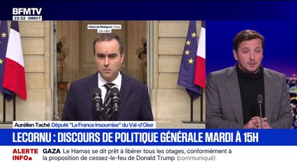 Gouverner sans le 49.3: pour Aurélien Taché, député (LFI), le Premier ministre "est tacticien [...] il fait semblant de parler à la gauche"