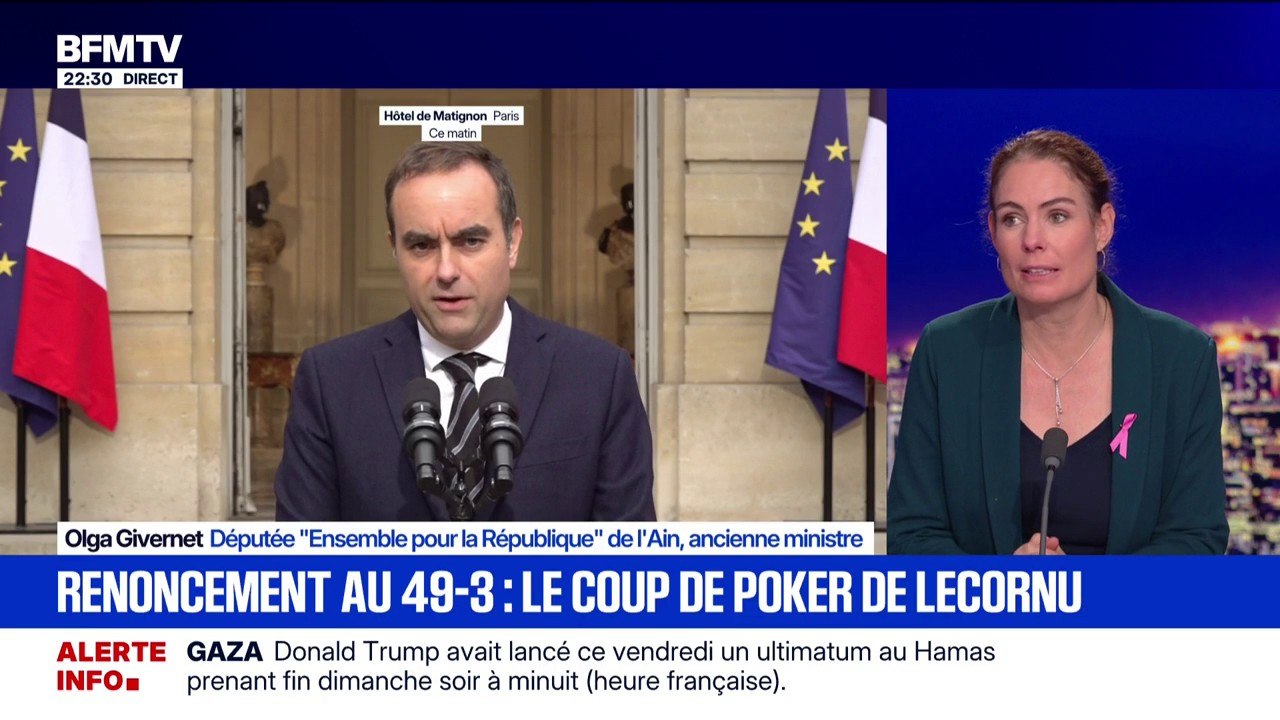 Gouverner sans le 49.3: pour Olga Givernet, députée (Ensemble pour la République), "on est dans la rupture qu'appelait Sébastien Lecornu dans ses vœux"