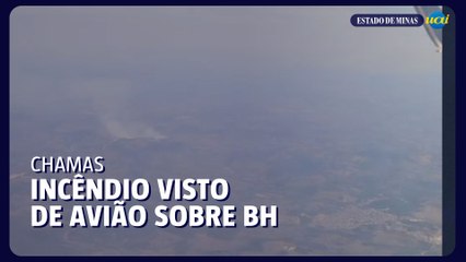 Passageiro de avião flagra incêndio na Região Metropolitana de BH