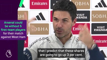 Arteta compares injury crisis to stock market